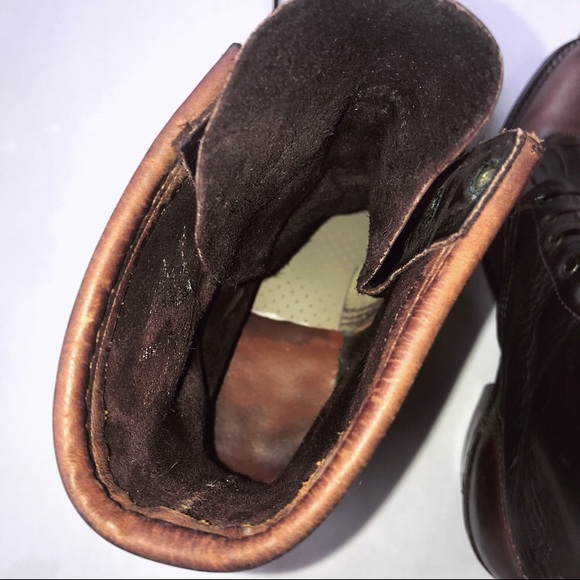 Vintage Western Embroidered Brown Victorian Cowboy Roper Boots - Picture 4 of 7